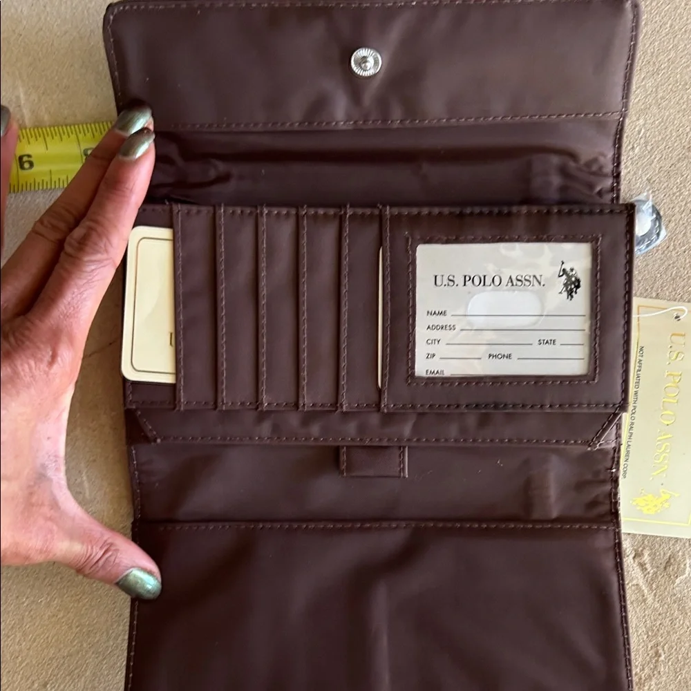 U.S.‎ Polo Assn. Dark Brown Croc-Embossed Clutch
